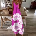 thumbnail image 2 of Vestido de Verano Casual de las Mujeres, Impresión Plegada Casual de Verano, Vestido de Cuello en V sin Mangas de Camis, 2 of 8