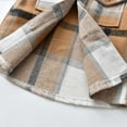 thumbnail image 5 of Hooded Long Sleeved Brushed Plaid Shirt Jacket, 5 of 7