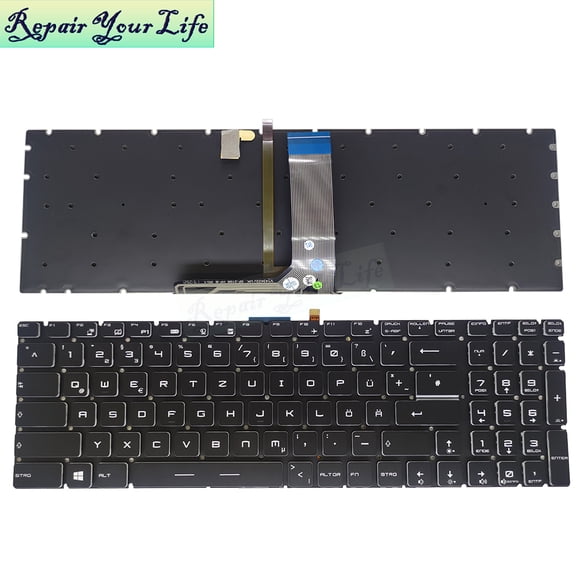 German Italian French AZERTY Laptop Keyboards Backlit Keyboard for MSI GS60 GS70 GL62 GL62M GT72 V143422GK1 IT White Backlight German Backlit