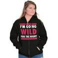 thumbnail image 4 of Going Wild Night Party Fun Insane Womens Plus Size Graphic Zipper Hoodie Brisco Brands 5X, 4 of 5