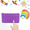 thumbnail image 4 of Pencil Case Push PopToy & Simple Sensory Silicone Bubble Toy, Storage Bag Decompression Toy for Kids, Super Jumbo Push Pop Office Stationery Organizer(Pink), 4 of 7