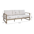 thumbnail image 6 of Ulax Furniture Outdoor/Indoor Aluminum Patio 3 Person Sofa Chair with Olefin Cushions, 6 of 6
