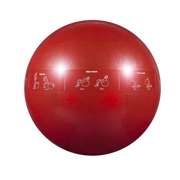 GoFit ProBall Stability Ball for Yoga, Fitness, Balance, Exercise Ball, Red 65cm