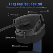 Wireless Laptop Headset with Mic for Gaming / Work from Home - Bluetooth Cordless G06 Headphone with Stereo Sound, 100 Hr Playtime, Compatible with Android,iOS,PC,PS4,PS5, Black with Blue