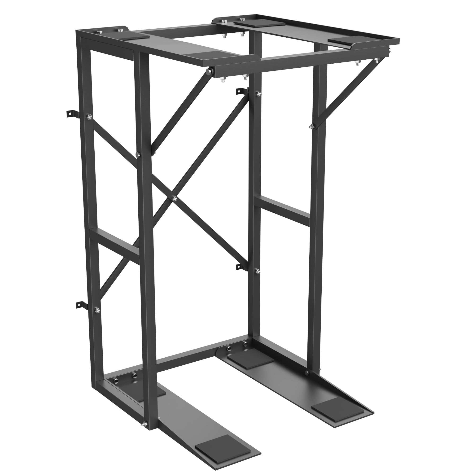 HOHYN Heavy Duty Steel Washer Dryer Stacking Rack Stand, 100 lb Weight Capacity, Compatible with Black+Decker Portable Washers & Dryers, Black