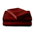 thumbnail image 4 of The Great American Store- 750 TC California King Waterbed Sheets Unattached (72 x 84) Inch, 100% Natural Cotton, 4 PC Bed Sheet Set, 15 Inch Deep Pocket, Long Staple Cotton (Solid Burgundy), 4 of 4