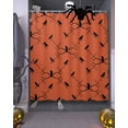 thumbnail image 3 of Halloween Black Shower Curtain Set ，Waterproof Fabric Shower Curtains Crow on Branch Orange Shower Curtains for Bathroom,Bathroom Decor 60"x72", 3 of 6