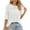 White, variant on Pincandy Women's Fashion Summer Tops 3/4 Sleeve Round Neck Tshirts Cute Tunic Loose Fit Pullover Blouses and Basic Tees,Light Blue,XL