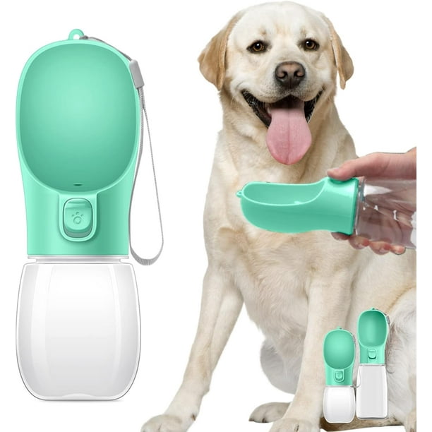 Botella de agua portátil para mascotas de 12OZ para perros, botella de agua para caminar, dispensador de agua para perros, cuenco para beber para perros, taza de bebida de viaje, accesorios para