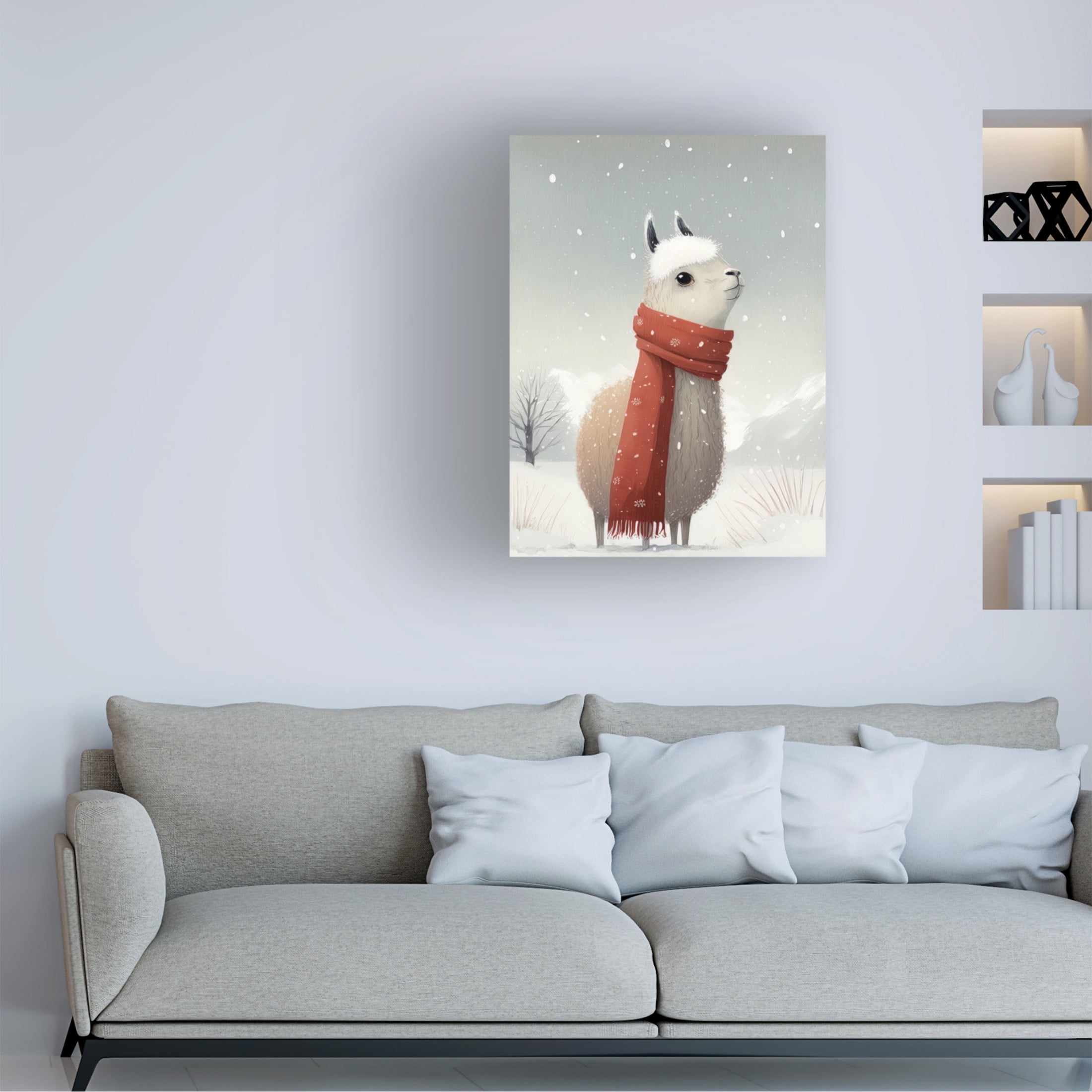 Canvas Wall Art - Bilge Paksoylu 'Lama 3' Wall Art for Living Room, Bedroom, or Office Décor by Trademark Fine Art - 35 x 47 Inches
