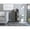 Ebony+Light Brown, variant on Black Bar Cart with Two Open Railed Shelves / Easy to Access Liquor