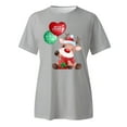 thumbnail image 3 of Christmas Shirts for Women Funny Novelty Cartoon Print T Shirts Short Sleeve Crewneck Xmas T Shirt Casual Basic Tee Tops M, 3 of 4