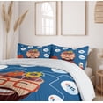 thumbnail image 6 of Ambesonne Nerd Duvet Cover Sets, Web Developer Computer Cartoon, 2-Queen, Sea Blue and Multicolor, 6 of 7