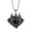 Black with chain, variant on Men's Stainless Steel Hip Hop Vintage Yellow Evil Eye Gothic Unique Skull Head Oxhorn Pendant Necklace No Chain