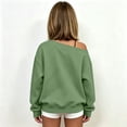 thumbnail image 5 of XAOFW Girls Solid Color Off The Shoulder Sweatshirts Cozy Long Sleeve Sweatshirts Relaxed Fit Knit Basic Pullover Trendy Tops 3-4 Years, 5 of 5