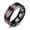 Black & Red, variant on harmtty Men Ring Glossy Simple Jewelry Accessory Dragon Pattern Glowing Ring for Dating,Black & Silver