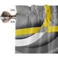 thumbnail image 4 of Kitchen Window Valances, Modern White Round Abstract Rod Pocket Valance Small Window Treatment for Bedroom, Yellow Valances for Windows Tier Curtain,1 Panel, 54x18inch, 4 of 6