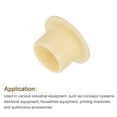 thumbnail image 5 of 6 Pack Flanged Sleeve Bearing, Plastic Bushing ID 10mm x OD 12mm x Length 10mm POM Bushing, Yellow, 5 of 7