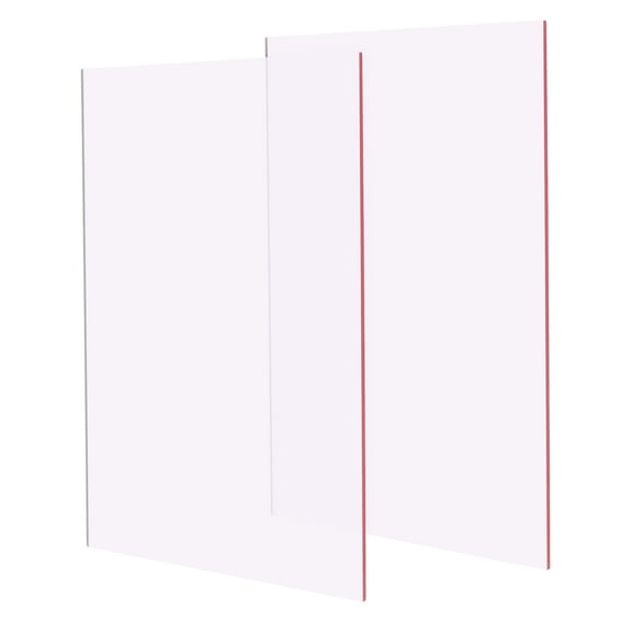 2 Pcs Transparent Acrylic Sheets 1/8" Thick Plastic Sheets 8x12 Inch, Light Pink