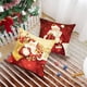 thumbnail image 5 of Funda de almohada navideña dorada con decoración de Papá Noel, funda de cojín, decoración navideña para el hogar 2023, muñeco de nieve, Navidad 2024, 5 of 5