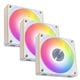 thumbnail image 1 of Fan Lian Li UNI CL120 ARGB 120 mm PWM, paquete triple, blanco, 1 of 8