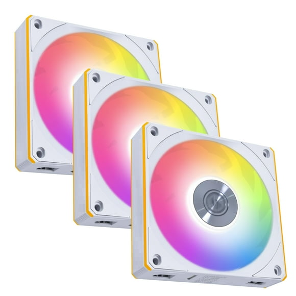 Fan Lian Li UNI CL120 ARGB 120 mm PWM, paquete triple, blanco