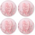 thumbnail image 1 of Pink Love Heart For Happy ther's Day For Drinks Absorbent, 4 PCS Tea CoFFee Wooden Set, Lightweight and Heat-Resistant with Cork Base For Protection Home OFFice Tabl, 1 of 7