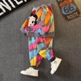thumbnail image 2 of Autumn Kid Girls Clothes Set Children Tie Dye Cartoon Sweatshirts Top And Pants Bottom 2 Pieces Suit Baby Long Sleeve Tracksuits, 2 of 6