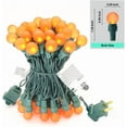 thumbnail image 2 of PYYAN-Orange Halloween String Lights, 13.5ft 50 LED Plug in Indoor Outdoor, Connectable Orange Lights for Halloween Party, Christmas Tree, Fall Decorations with Green Wire, 2 of 4