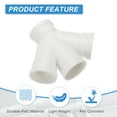 thumbnail image 3 of Uxcell Double Wye Duct Splitter, Adapter Pipe Fitting Duct Pipe Connector 2", 3 of 6