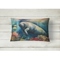 thumbnail image 2 of Carolines Treasures DAC2813PW1216 16 x 12 in. Unisex Manatee Throw Pillow, 2 of 4