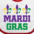 thumbnail image 4 of Inktastic Mardi Gras Fleur De Lis Trio Boys or Girls Baby Bib, 4 of 4