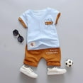 thumbnail image 3 of GYRATEDREAM Baby Boys Summer Clothes, Toddler Cartoon Clothing Set, Infant Boy Short Sleeve T-Shirt+Shorts Suits 1-2 Years, 3 of 7