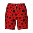 thumbnail image 4 of Lsque Mens Swim Trunks Ladybug Pattern Pattern - Bathing Suit Compression Liner - Beach Swim Shorts Swimwear - (S-3XL) - Stretch Quick Dry -3X-Large, 4 of 9