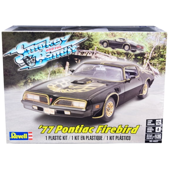 Level 4 Model Kit 1977 Pontiac Firebird "Smokey and the Bandit" (1977) Movie 1/25 Scale Model Car by Revell
