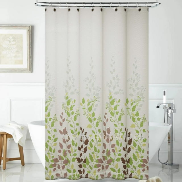 Feltree Waterproof Polyester Shower Curtain with Cute Print, Mold Resistant, Easy Install Including Hooks, 32x71 Inches for Bathroom and Toilet