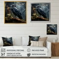 thumbnail image 4 of Designart "Forest Guardian Raven in Black I" Animals Framed Wall Art - Traditional Black Raven Living Room Framed Canvas Art, 4 of 6