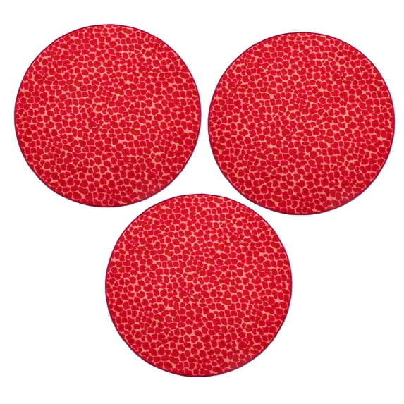 Furnish My Place Cheetah Big Cat Area Rug, Animal Print Area Rug, Indoor Area Rug, Home Decor Rug, Floor Carpet, Elegant Designed Carpet, Pet-Friendly Rug, 2' Round - Set of 3