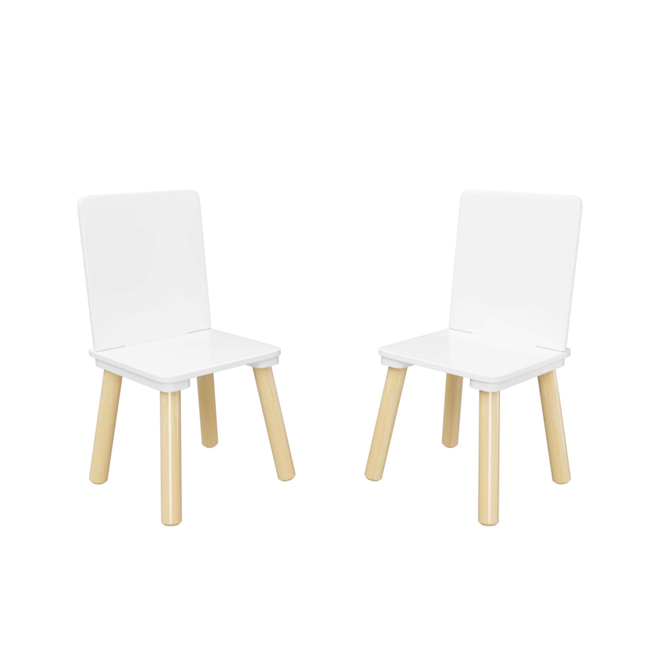 iRerts Kids Table and Chair Set, 3 Pieces Wood Kids Activity Table with 2 Chairs, Kids Play Table Set for 3-8 Year Old, Childrens Table and Chairs for Reading, Drawing, Jigsaw Puzzles
