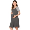thumbnail image 2 of Bata de maternidad para mujeres de 3 en 1 para entrega, trabajo y lactancia, camisón de hospital/pieza de ropa de dormir para amamantar. Levamdar LRWJ050-8, 2 of 5