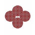 thumbnail image 7 of 13 Inch Round Placemats Set of 4, Red Boho Non Slip Heat Insulation PP Table Mats, Vintage Country Ethnic Abstract Flowers Art Washable Place Mats for Kitchen Dining Party Table Decor, 7 of 7