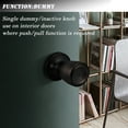 thumbnail image 4 of knobelite (5 Pack) Tulip Style Interior Door Knob, Individual Dummy Door Knobs Lock Half Dummy, Individual Inactive Knob, Easy Installation Oil Rubbed Bronze Finish, 4 of 6