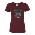 thumbnail image 2 of Plaid Paisley Retro Vintage Elephant Animal Lover Womens Graphic T-Shirt, Maroon, 3XL, 2 of 4