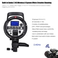 thumbnail image 3 of Godox SK300II Professional Compact 300Ws Studio Flash Strobe Light Built-in Godox 2.4G Wireless X System GN58 5600K with 150W Modeling Lamp for E-commerce Product Photography, 3 of 7