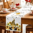 thumbnail image 5 of Gnomes Sunflower Table Runner - 70 Inch Long Bees Branches Floral Farmhouse Cotton and Linen Blended Dress Scarves Farmhouse Table Runner for Kitchen Dining, Coffee Table, 13" x 70", 5 of 8