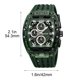 thumbnail image 3 of YiJuHui Men's Chronograph Watch Waterproof Business Casual Wristwatch with Luminous Hands, Quartz Movement, Stainless Steel Case Back, Silicone Strap for Daily Wear, Office, and Formal Occasions, 3 of 9