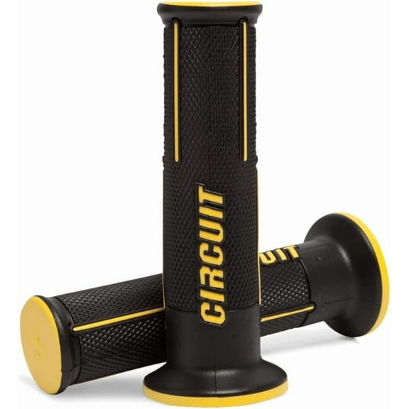 Speed Bike Grips – 4.7in, Black/Yellow – Circuit