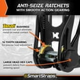 thumbnail image 6 of SmartStraps 1-1/4 in. x 10 ft. Orange RatchetX Heavy Duty Ratchet Tie Down Straps with Black Grip, Padded Handle, 1,000 lb. Safe Work Load - 2 pack, 6 of 8