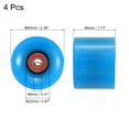 thumbnail image 2 of Unique Bargains Roues de Longboard 60mm avec Roulements ABEC-9 Roues de Rue pour Skateboards Cruiser 80A, Bleu Rouge Lot de 4, 2 of 4
