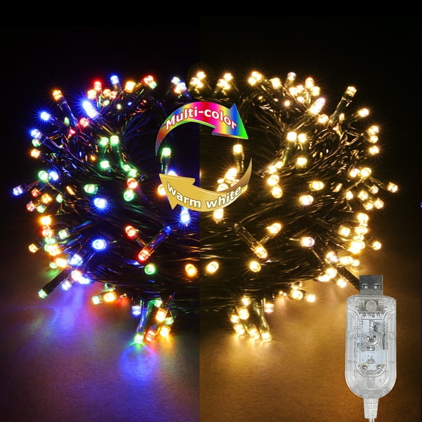 LED Fairy Christmas String Lights 100 LED 33ft by USB Powered Timer